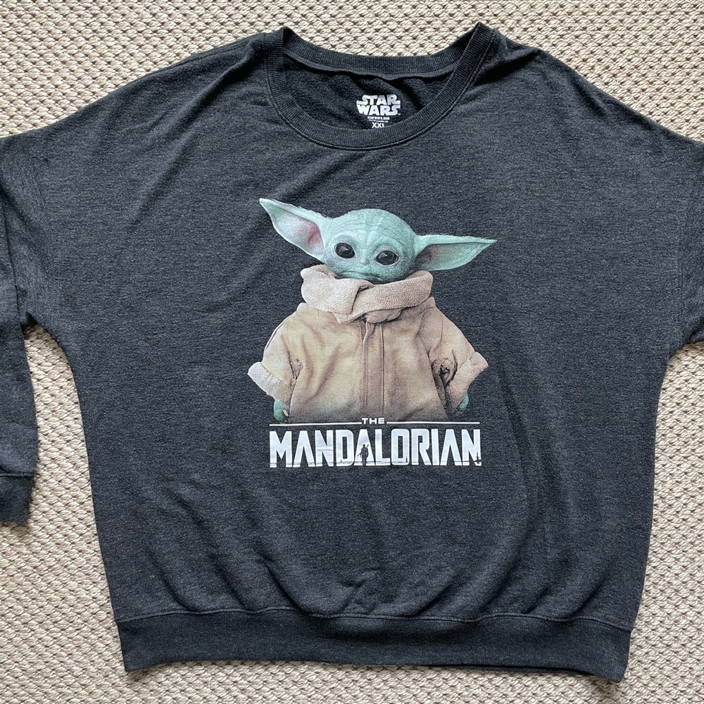 Star Wars The Mandalorian Baby Yoda Adult Sweatshirt XXL